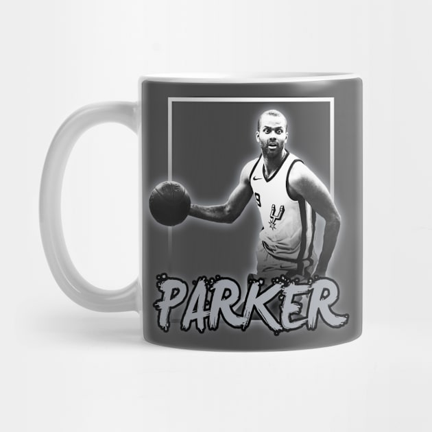 Tony Parker\\Basketball Legend Vintage Style by Mysimplicity.art